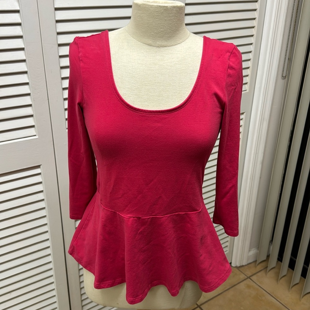 Express Red Zip Back Shirt Size Medium